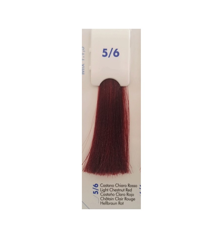 Tinta senza ammoniaca Castano Chiaro Rosso 5/6 100 ML Bionic Inebrya Color - prodotti per parrucchieri - hairevolution prodotti