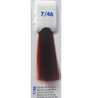 Tinta senza ammoniaca Biondo Rame Rosso 7/46 100ml Bionic Inebrya Color - prodotti per parrucchieri - hairevolution prodotti