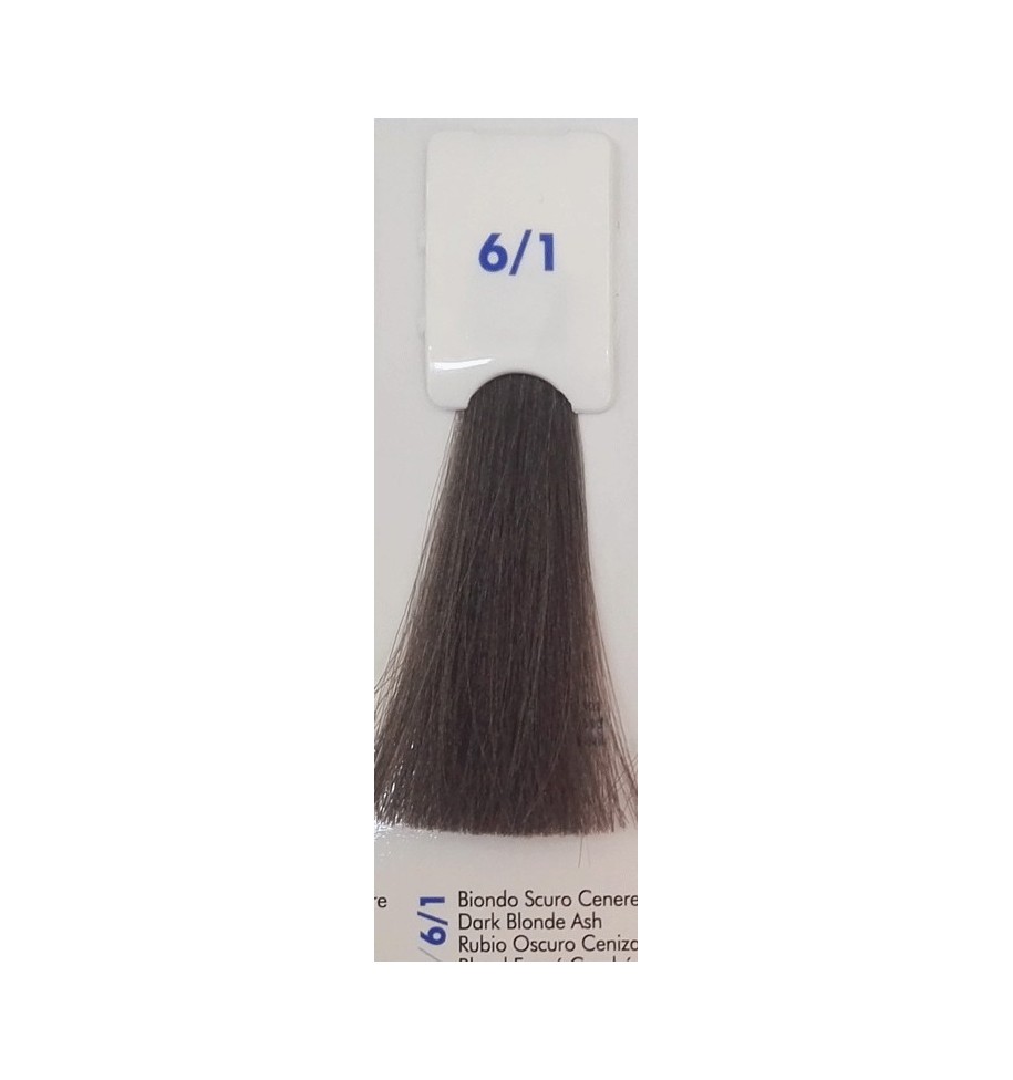 Tinta senza ammoniaca Biondo Scuro Cenere 6/1 100 ML Bionic Inebrya Color - prodotti per parrucchieri - hairevolution prodotti