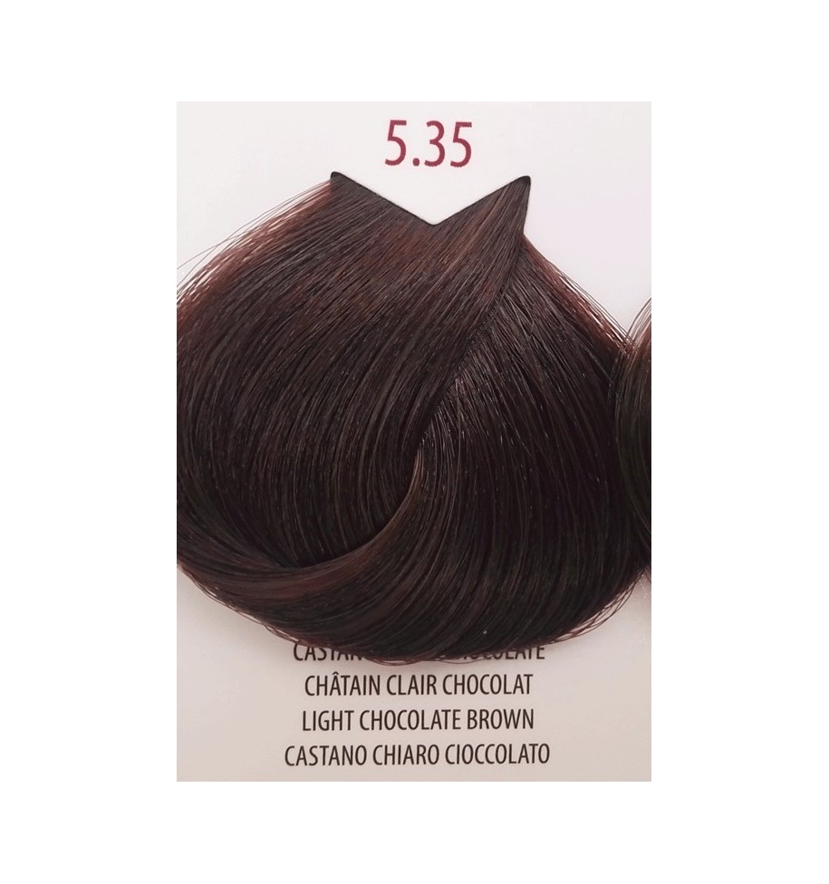 tinta per capelli castano chiaro cioccolato 5.35 life color plus 100 ml - prodotti per parrucchieri - hairevolution prodotti