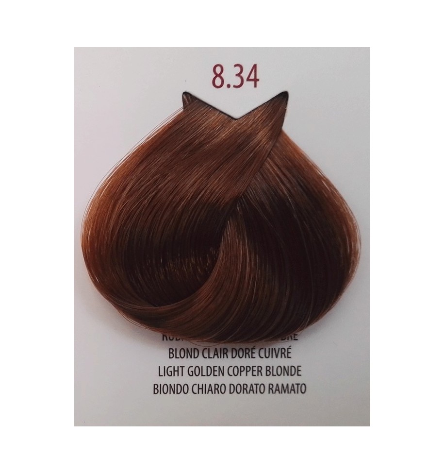 tinta per capelli biondo chiaro dorato ramato 8.34 life color plus 100 ml - prodotti per parrucchieri - hairevolution prodotti
