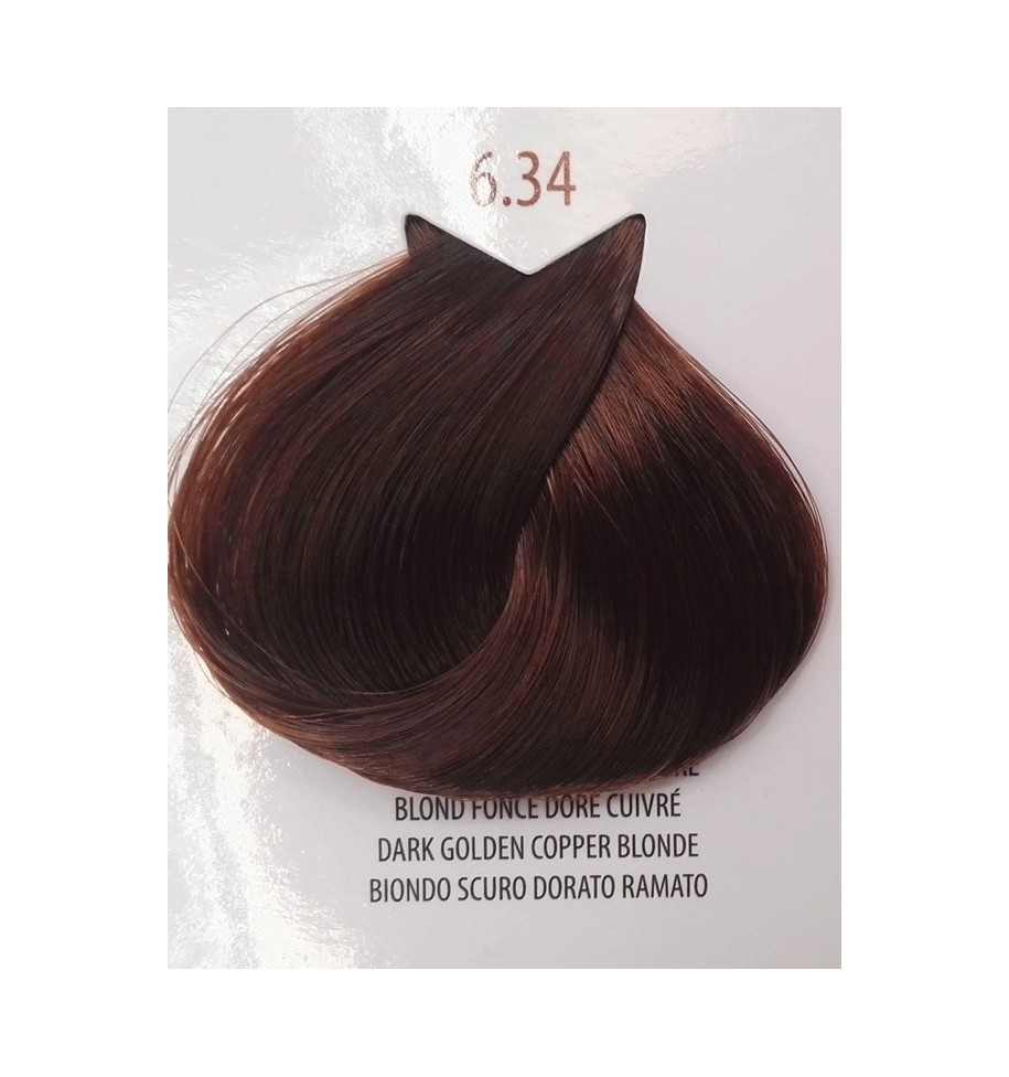 Tinta colore Biondo Scuro Dorato Ramato 6.34 Life Color Plus 6.34 LIFE COLOR PLUS 100 ML - prodotti per parrucchieri - hairev...