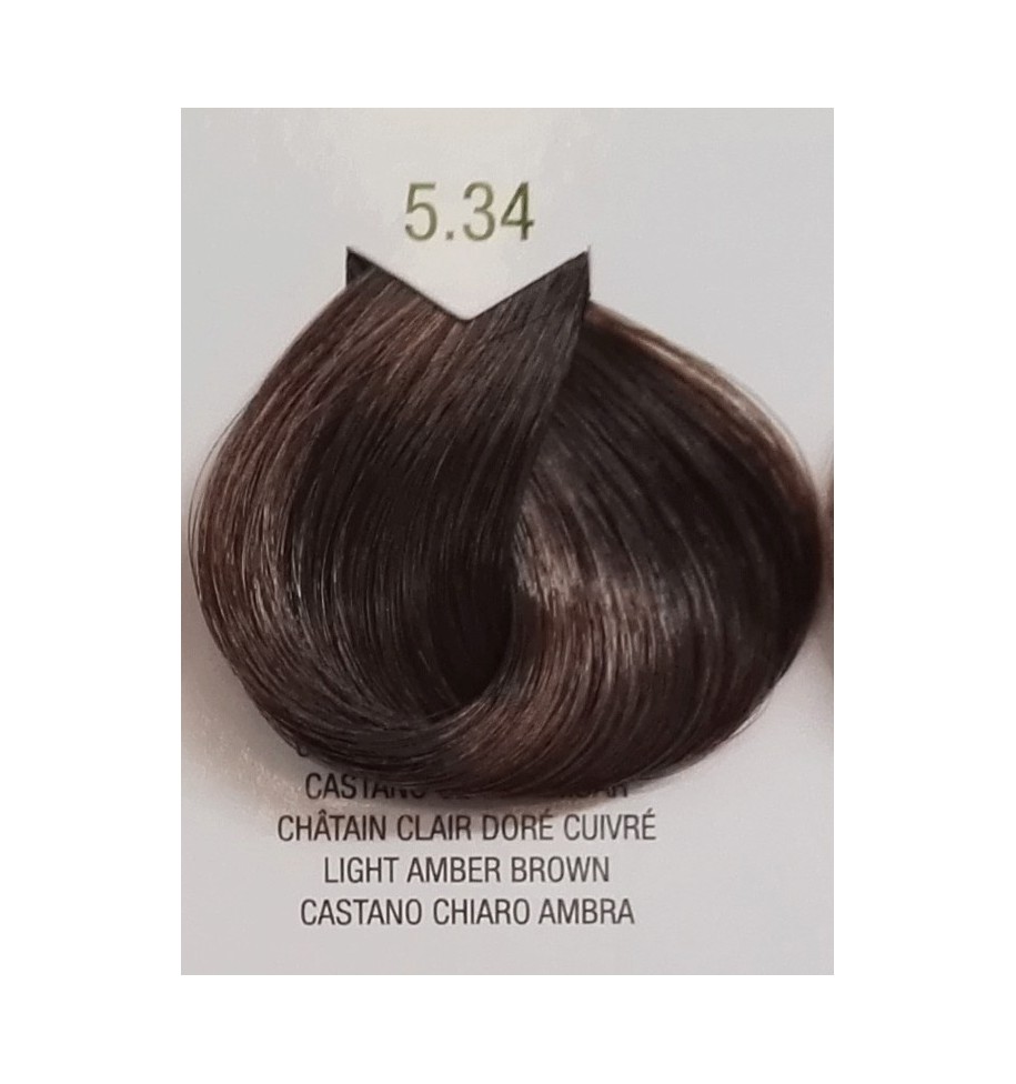 tinta senza ammoniaca per capelli castano chiaro ambra 5.34 b.life color - prodotti per parrucchieri - hairevolution prodotti