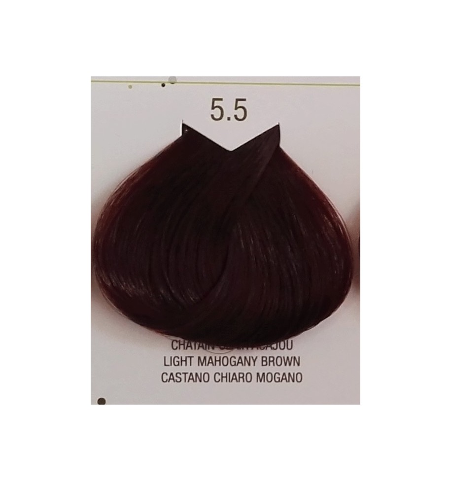 tinta senza ammoniaca castano chiaro mogano 5.5 b.life color 100 ml - prodotti per parrucchieri - hairevolution prodotti