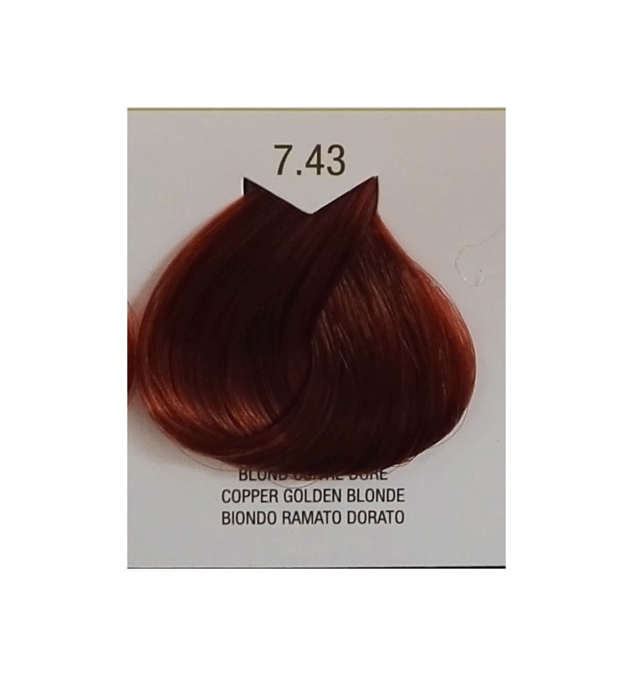 tinta senza ammoniaca biondo ramato dorato 7.43 b.life color 100 ml - prodotti per parrucchieri - hairevolution prodotti