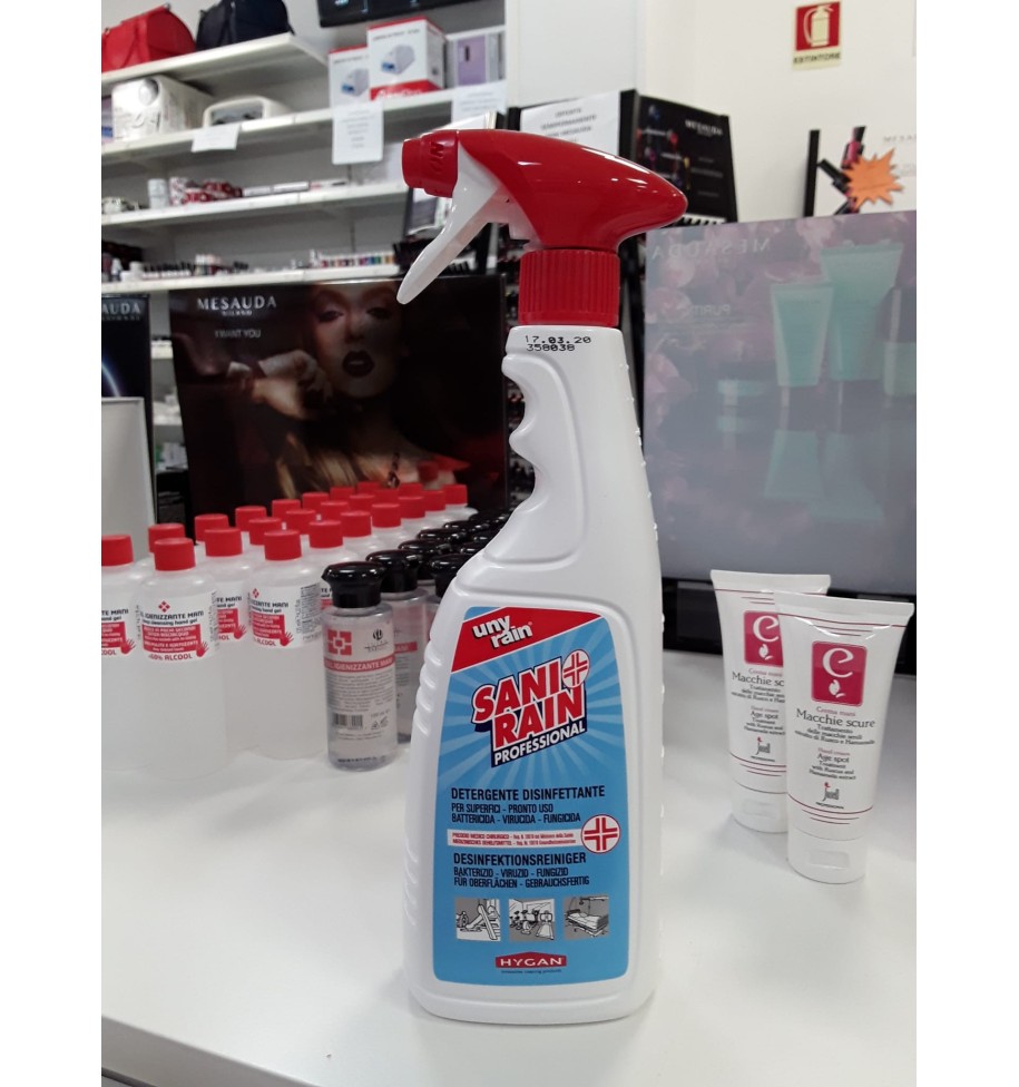 detergente disinfettante sani rain professional 750ml - prodotti per parrucchieri - hairevolution prodotti
