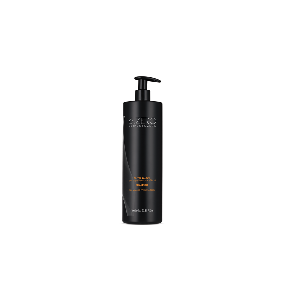 shampoo per capelli secchi e sfibrati nutri salon 1000ml 6.zero - prodotti per parrucchieri - hairevolution prodotti