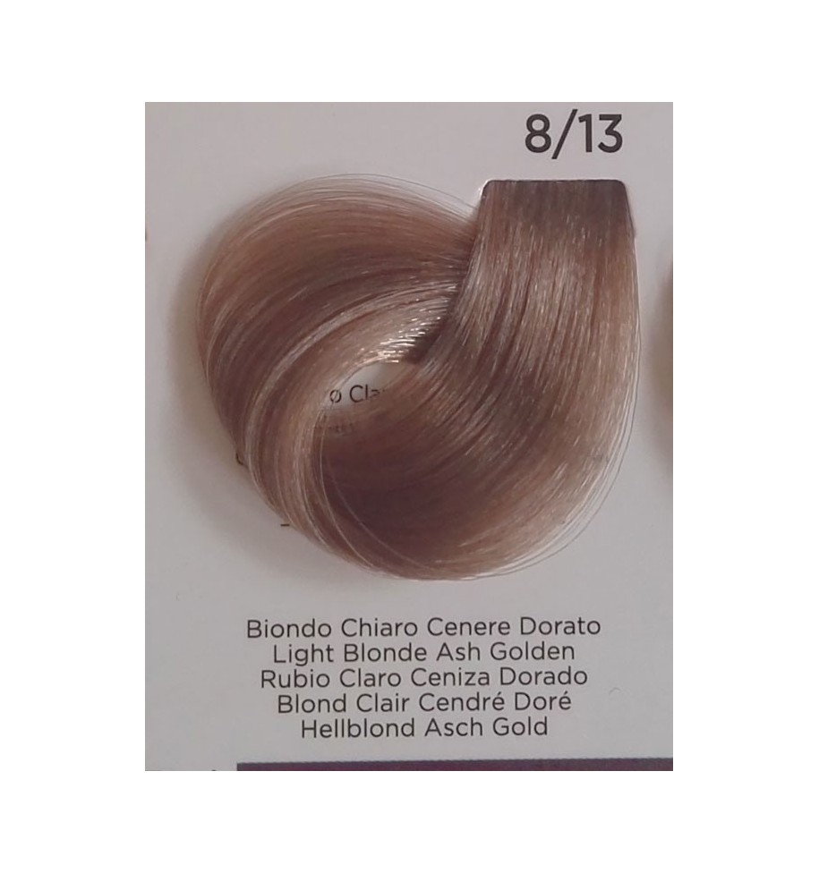 tinta per capelli biondo chiaro cenere dorato 8/13 inebrya color - prodotti per parrucchieri - hairevolution prodotti