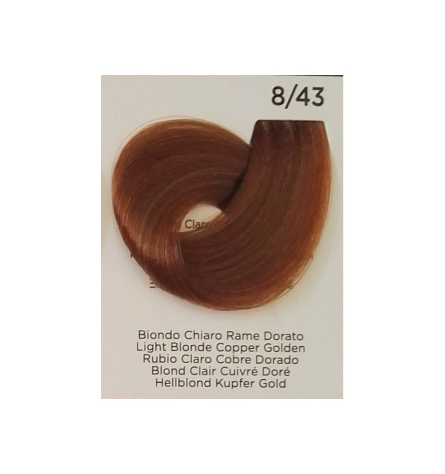 Tinta Biondo Chiaro Rame Dorato 8/43 Inebrya Color - prodotti per parrucchieri - hairevolution prodotti