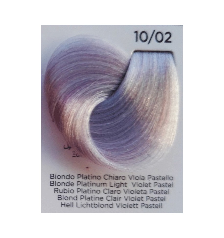 tinta biondo platino chiaro viola pastello 10/02 100 ml inebrya color - prodotti per parrucchieri - hairevolution prodotti